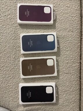 Apple iPhone 15 MagSafe Leather Cases - Purple, Blue, Brown, Black